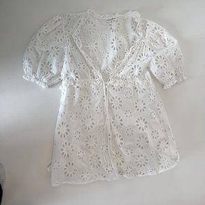 For Love & Lemons lace tie top